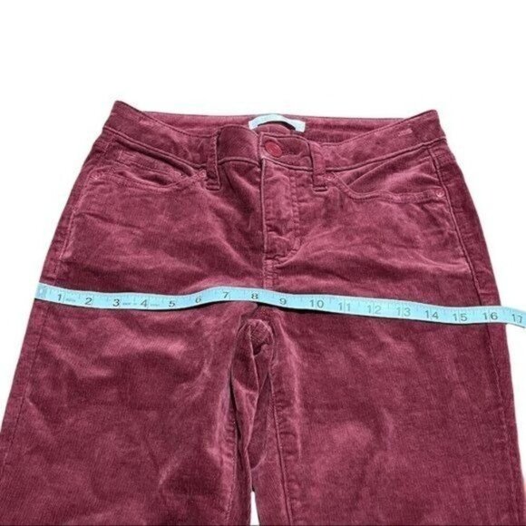 Lauren Conrad Corduroy Burgundy Bootcut Mid Rise Pants Size 4 - Picture 5 of 8